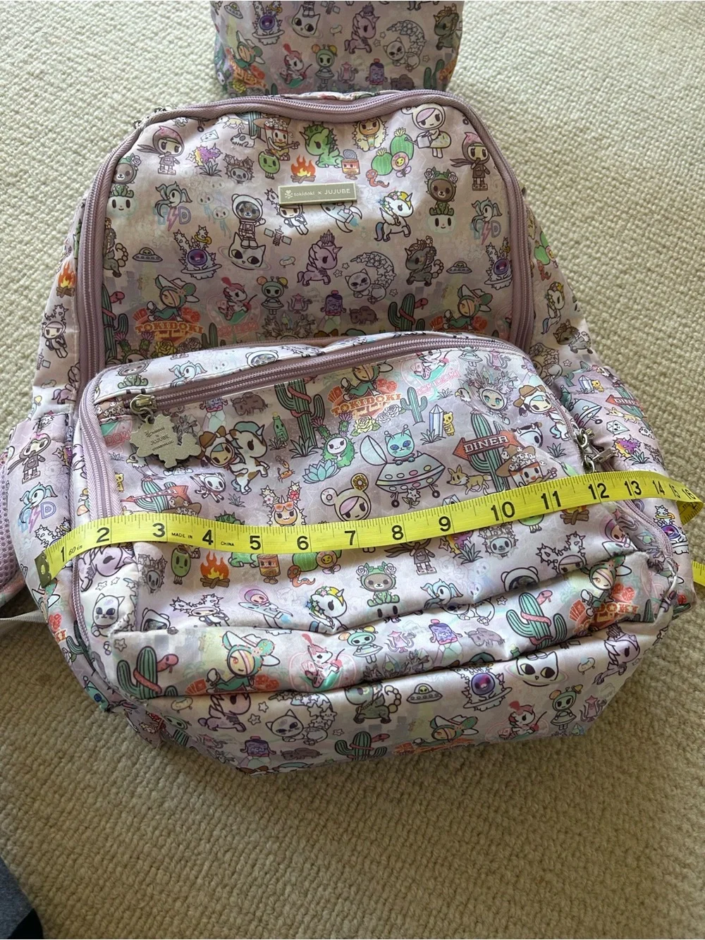 tokidoki Pink Character Print Backpack and Lunch Bag Duo